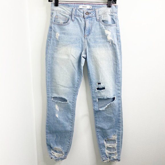 Cello Womens Juniors Baggy BF Style Denim Overalls